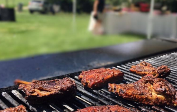 bbq meat on a grill