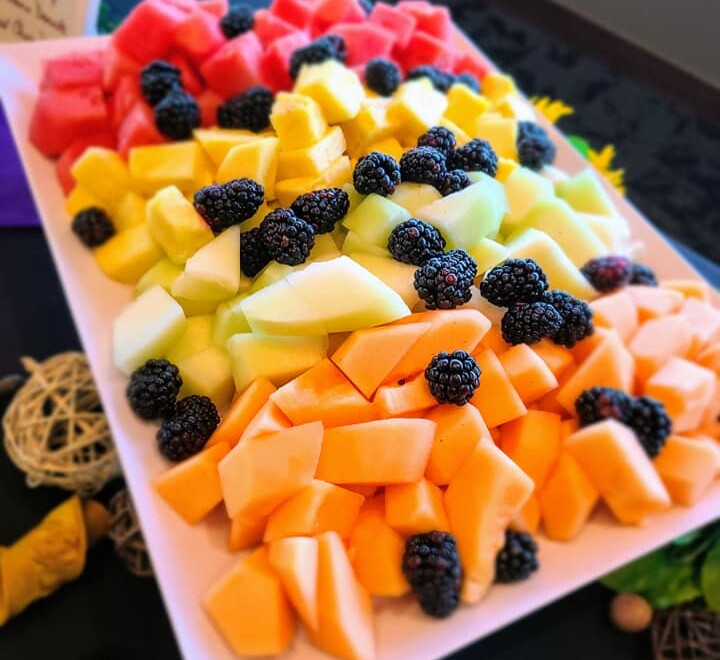 platter of fresh fruit