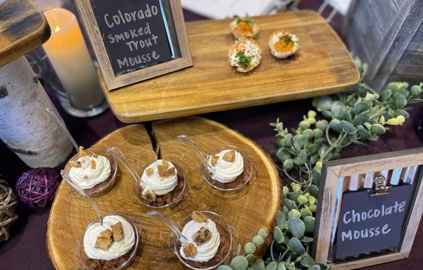 appetizers on wood platter